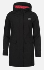 Karrimor Women's Us Size 6 Black/pink Hooded Weather Tite Coat/jacket Adjustable