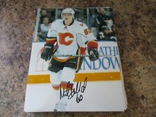 MIKAEL BACKLUND SIGNED 8X10 GLOSSY PHOTO CALGARY FLAMES (C)