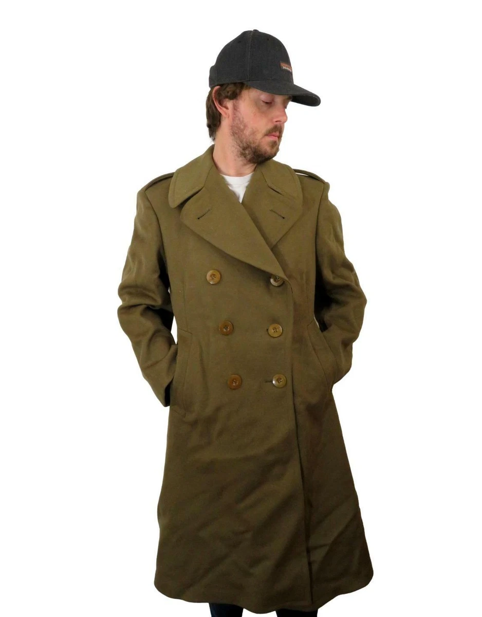 Vintage Brigadier Men s Beaver Fur England Jacket Medium Car Coat Over Trench