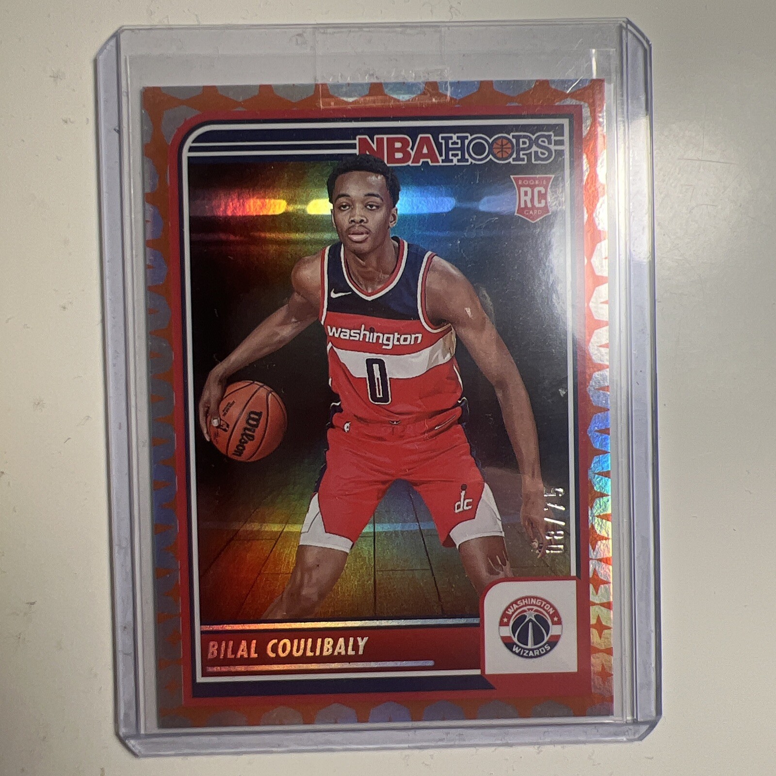 2023-2024 Hoops Gravity #276 Bilal Coulibaly RC Rookie 8/75 NUMBERED Wash Wizard