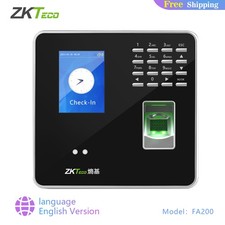 ZKTeco FA200 TCP/IP Face Biometric Fingerprint Time Attendance Access Control US