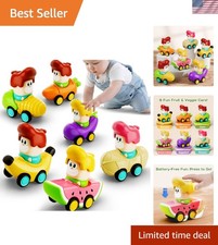 6PCS Press to Go Car Toys for Toddlers 1-3, Baby Push Go Racing Cars, Infant
