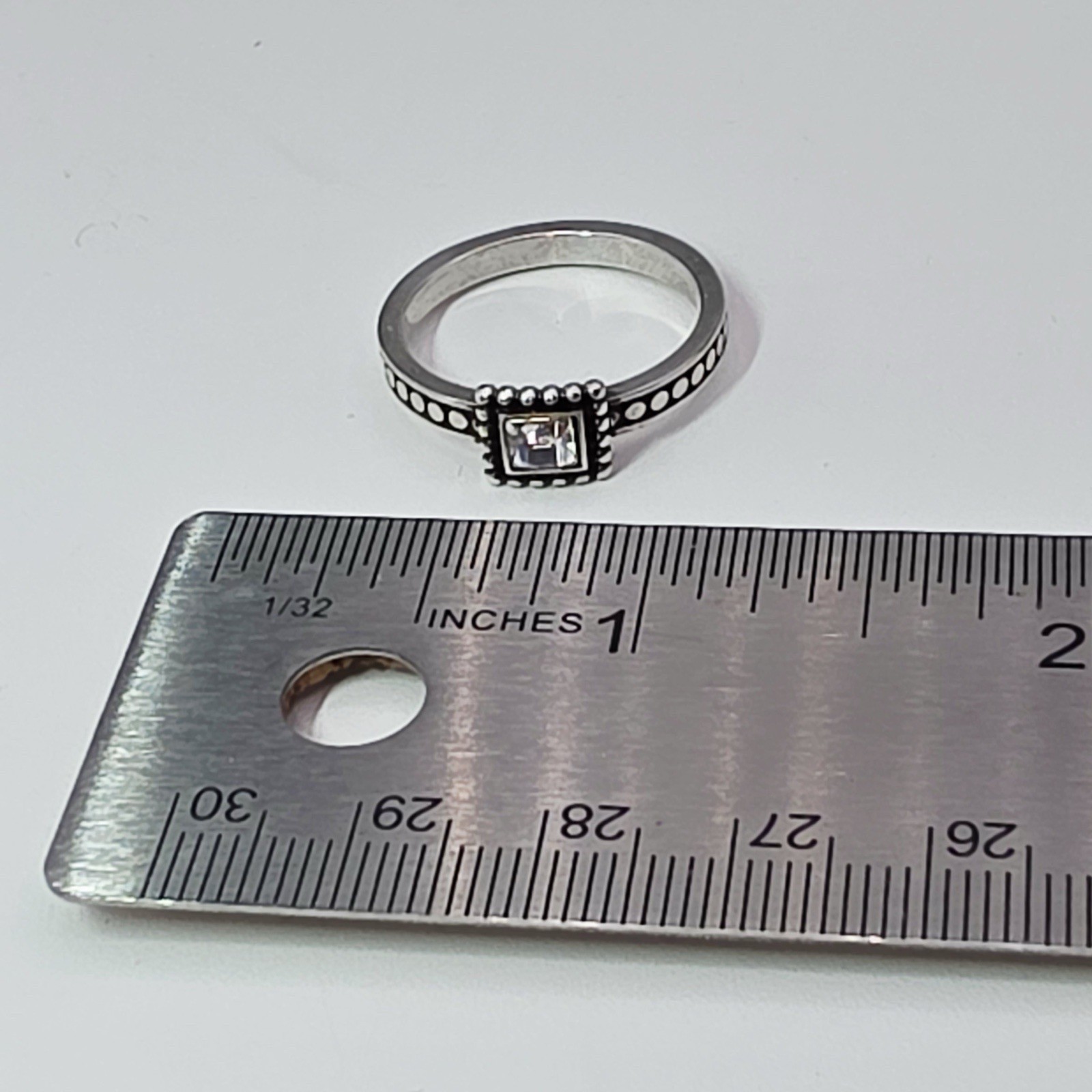 Brighton Twinkle Square Crystal Stack Ring Silver… - image 7