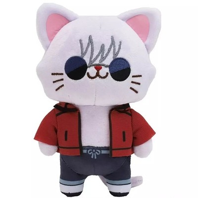 Title: Gojo Satoru Mascot Plush Toy with Cat Accessories, 15cm, Animated TailB