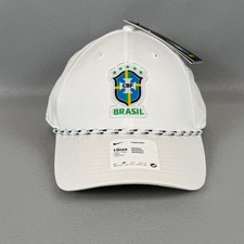 Selección Nacional de Brasil Nike Gorra de Golf Para Hombres Blanca Gorra de Cuerda Ajustable Legacy91 Nueva