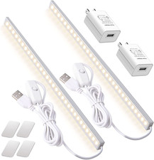 2Pack LED under Cabinet Light LED Light Bar with USB Powered under Cabinet Light