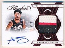 2024-25 Flawless Anfernee Simons Patch Autographs Ruby Auto #FPA-ASB (15/15)