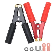 2 Pcs 1000A Heavy Duty Insulated Alligator Clips Battery Jumper Cable Clamps