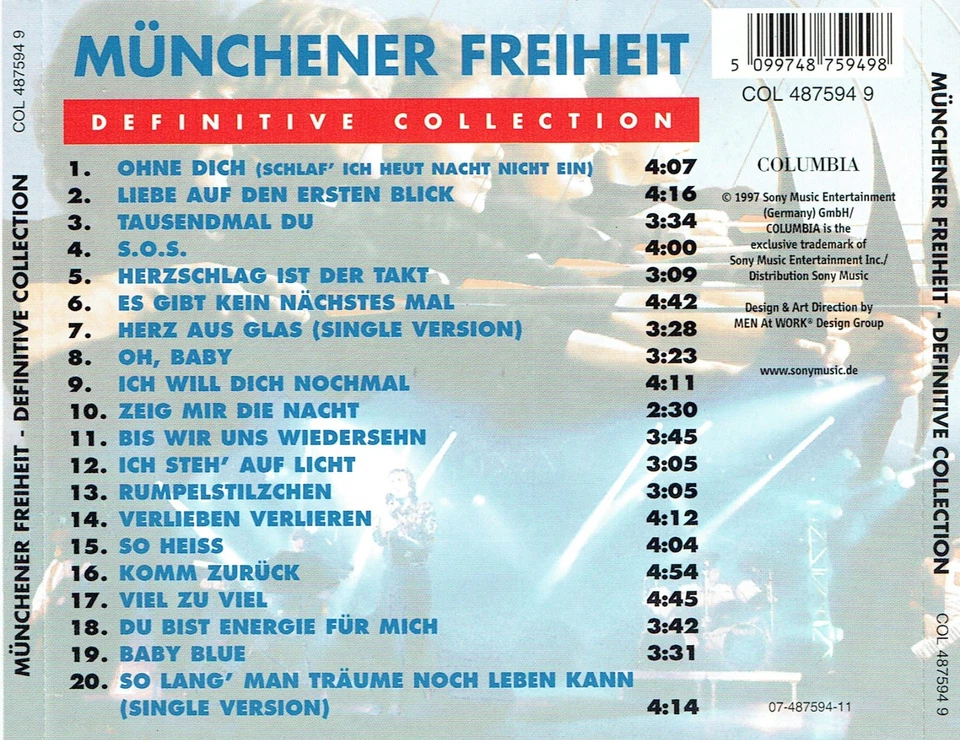 (2CDs) Münchener Freiheit - Definitive Collection - Liebe auf den ersten Blick - Bild 2 von 3