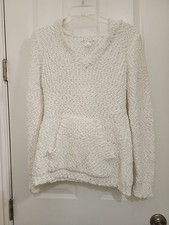 Venus Hooded Medium White Sweater Long Sleeve...