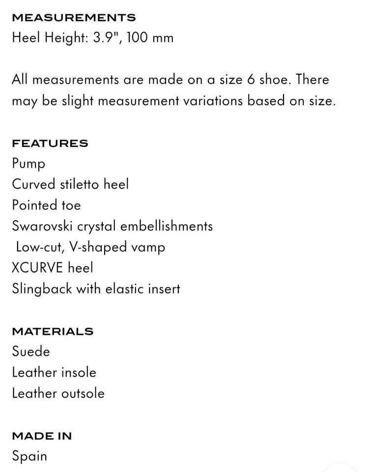 NWOB STUART WEITZMAN Black Swarovski Gemcut XCURVE 100 Slingback Pump Size 6B  - Image 3 of 4