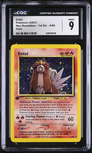 Entei (1st Edition) graded CGC 9 for sale on eBay