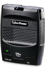CYBERPOWER Powertrip 175W Mobile Power Inverter Slim Portable Black CPS175PSU