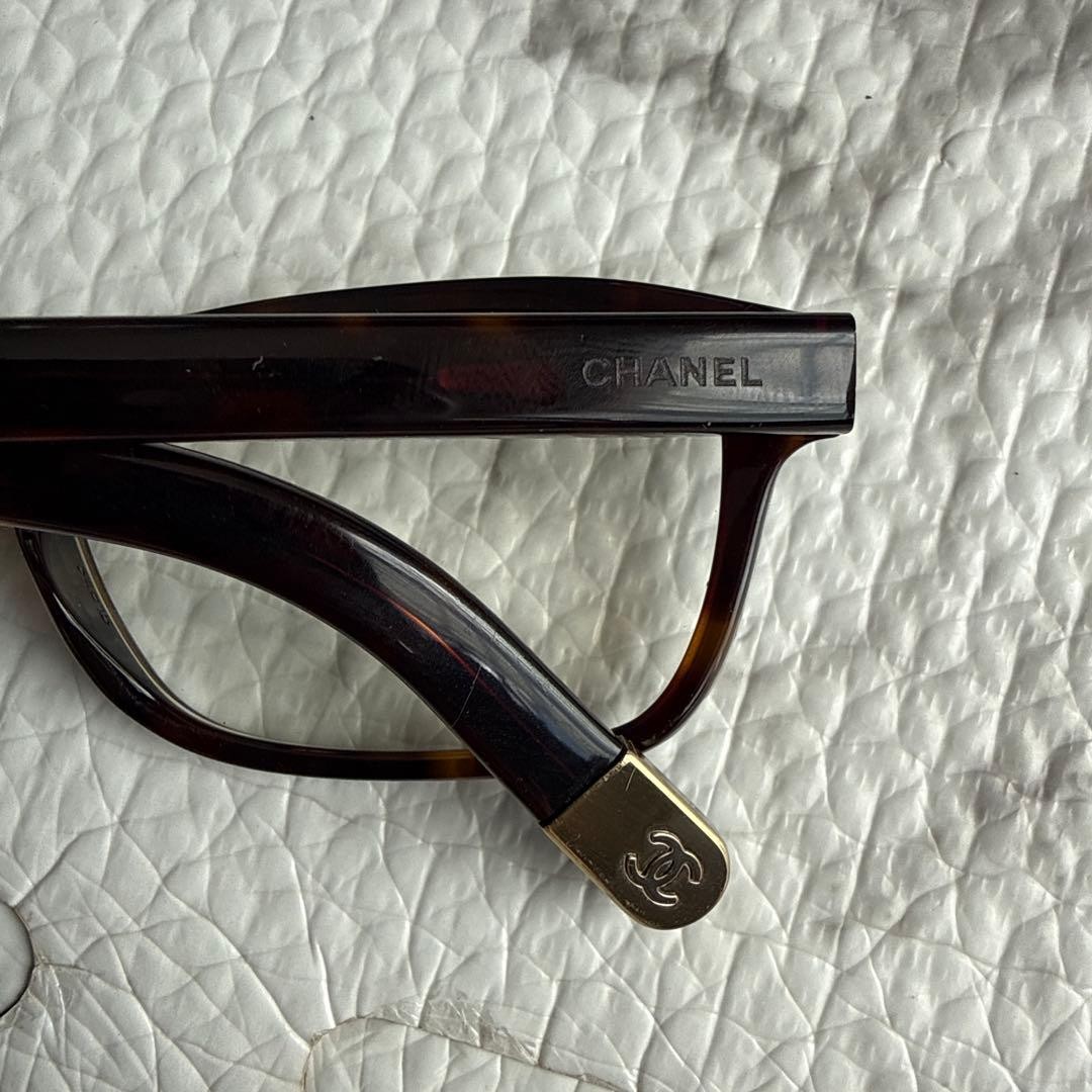 CHANEL Square Rectangular Frame Brown Tortoise 32… - image 5
