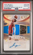 2022 Panini Select #IFSJGR Jalen Green In Flight Signature-Blue PSA 10