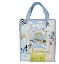 Bluey 4 Piece Toddler Bedding Set Includes Comforter, Sheet Set Fitted Top