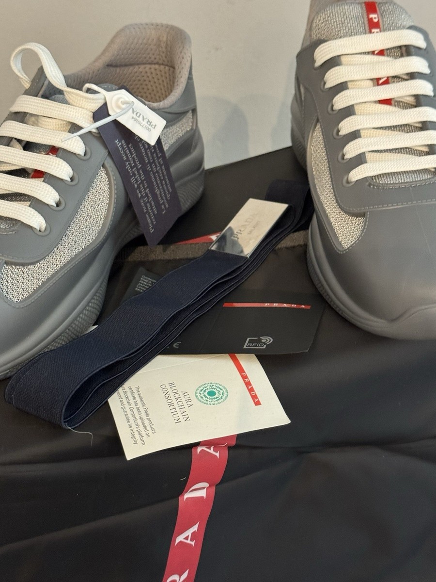 Prada America's Cup Soft rubber and bike fabric sneakers 11/44 | eBay