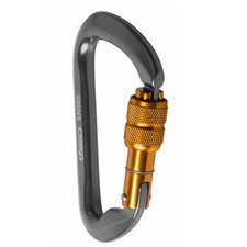 30KN Alloy Screwgate Locking Carabiner D-Ring Hook for Climbing Caving