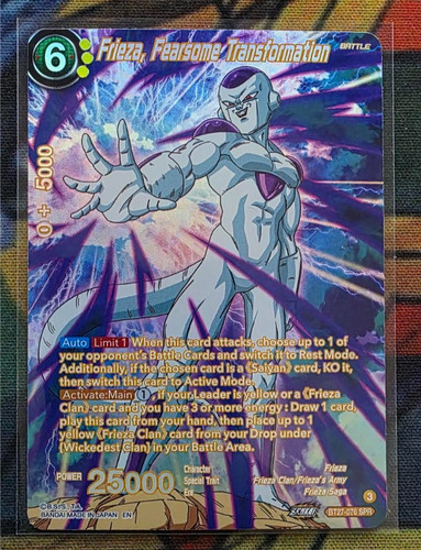 Dragon Ball Super Masters Frieza, Fearsome Transformation BT27-076 SPR Mint