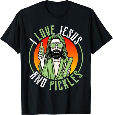 I Love Jesus And Pickles Shirt Cucumber Jesus Pickles T-Shirt