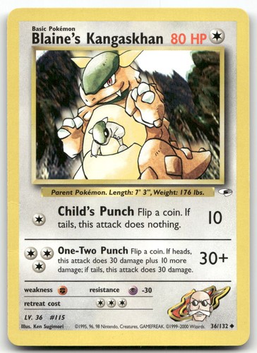 Blaine's Kangaskhan 36/132 Gym Heroes