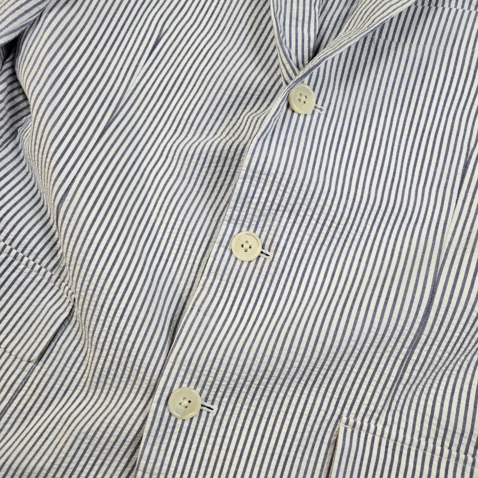 Blazer Brooks Brothers Para Hombres 38S Corto Blanco Rayas Seersucker Regent Fit Chaqueta Foto 4 de 4