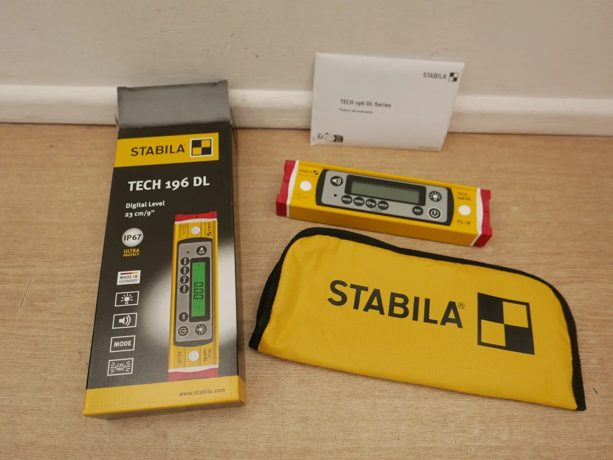 STABILA 23CM TECH 196 DL NIVEL DE ESPÍRITU DIGITAL + BOLSA 19831