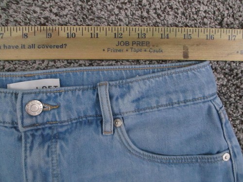 LOFT The Palazzo Jeans Womens 10 Blue Light Wash High Rise Wide Leg 31x30 - Picture 7 of 11