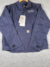 NWT Carhartt Full Swing FR Duck Lined Jacket Men s Size L Navy NEW CAT2 BRANDED
