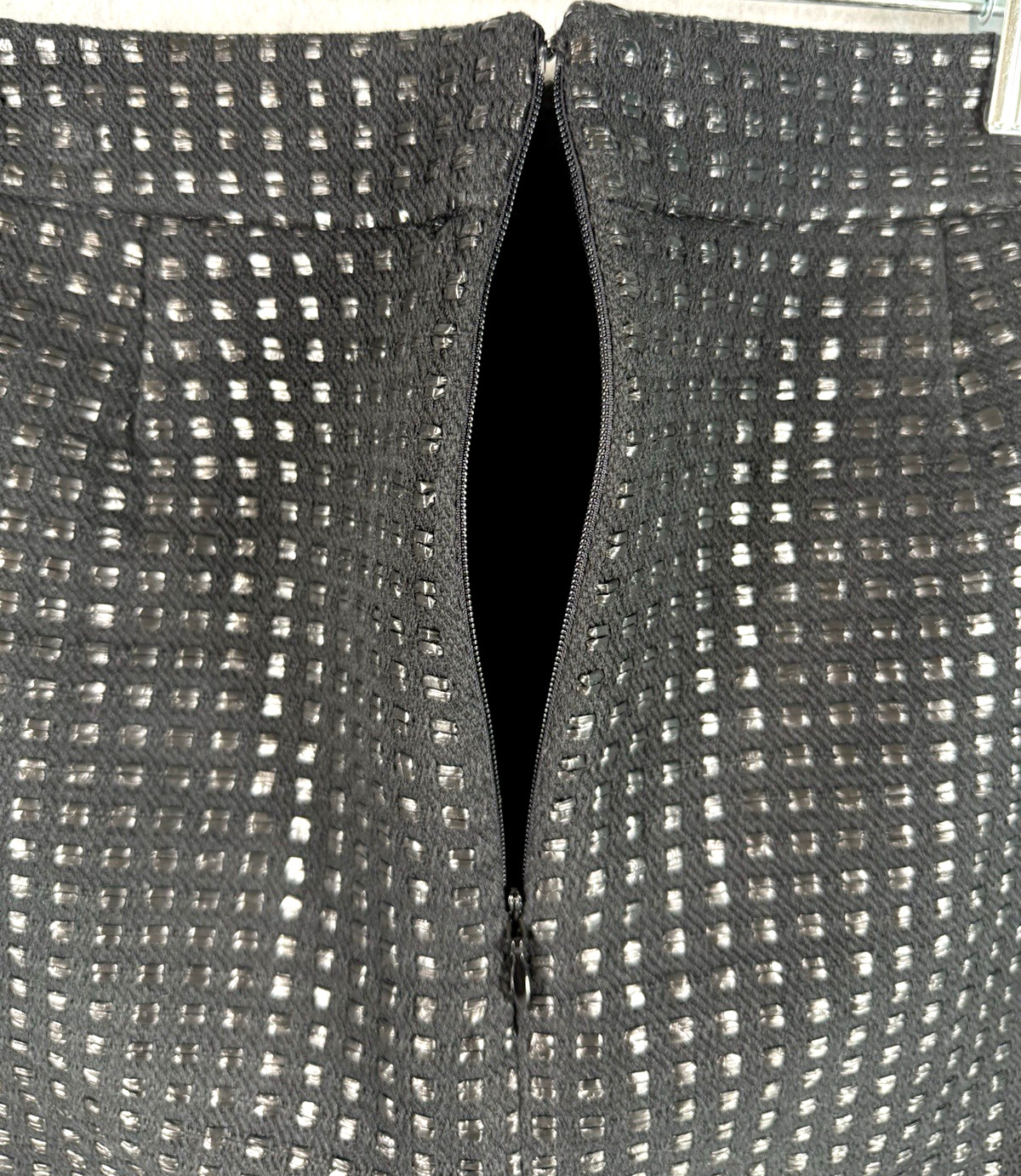 Gap Black Textured Square Pattern Lined Mini Skir… - image 7