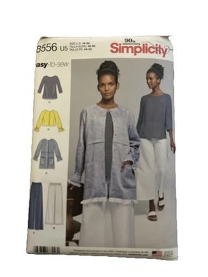 8556 SIMPLICITY Sew Pattern PANTS TOP & JACKET 2 Lengths Plus Size 16-24 Uncut