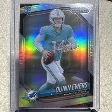 2025 Panini Prizm Quinn Ewers RC Rookie True Silver Prizm #307 Miami Dolphins