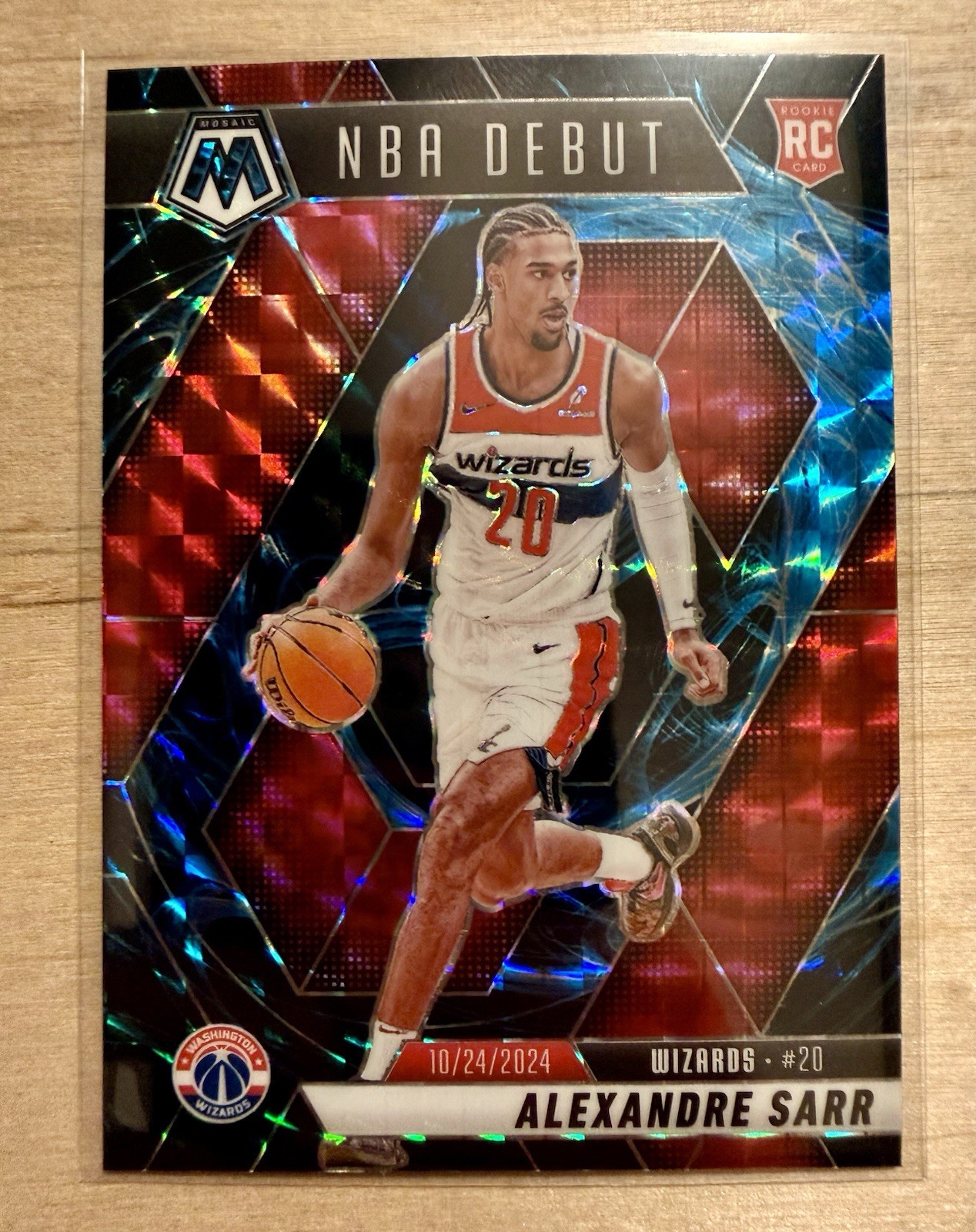 2024-25 Panini Mosaic NBA Debut Alexandre Sarr #254 Genesis Mosaic Prizm (RC)