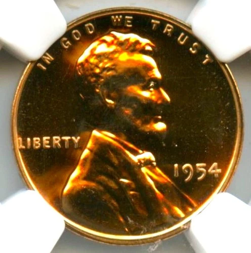 1954 Lincoln Cent, NGC PF 67 RD