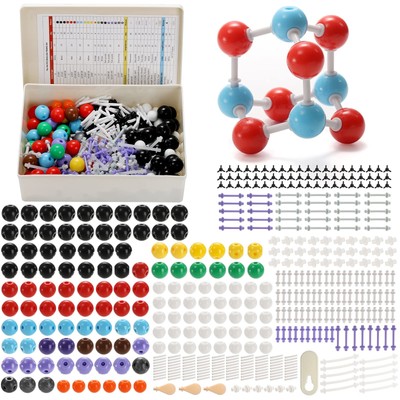 444 Pieces Chemistry Molecular Model, Organic and Inorganic Modeling Kit, Stu...