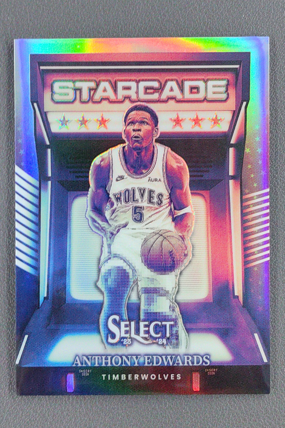 2023-24 Panini Select Anthony Edwards Starcade Silver Prizm #4 SSP Timberwolves