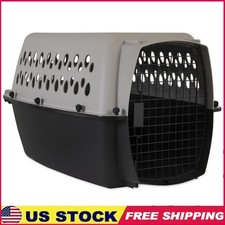 Durable Hard Sided Plastic Dog Kennel Travel Pet Carrier Safe Crate 15-25 lb New