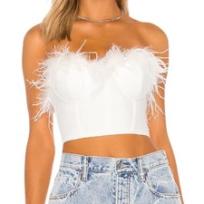 Superdown Ramona Bustier Top in White, Size XS