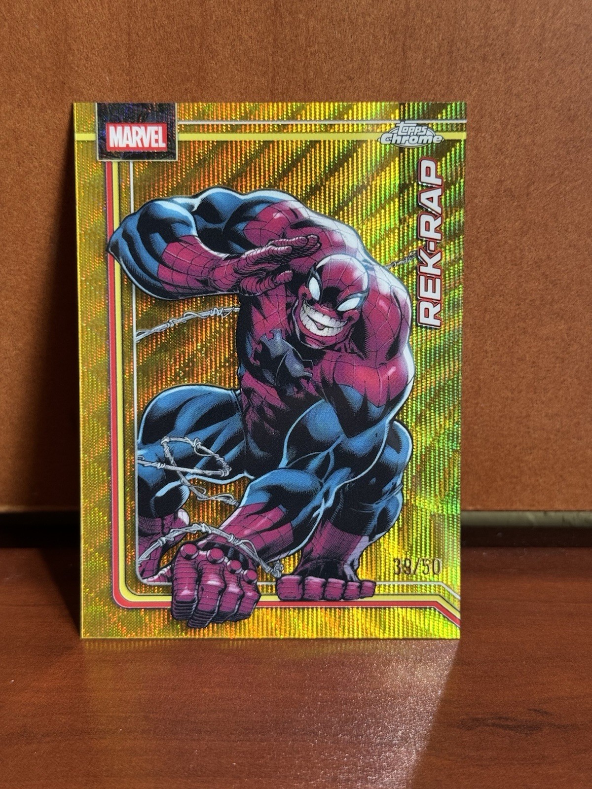 2026 Topps Chrome Marvel Rek-Rap #095 Gold Wave Refractor /50