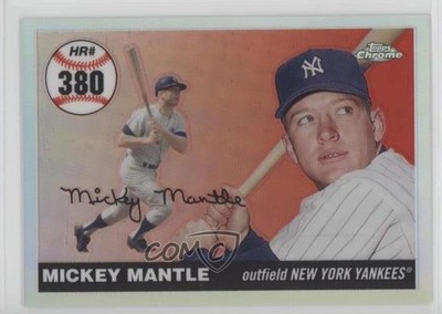 2006 Topps Chrome Home Run History Refractor /500 Mickey Mantle #MHR380 HOF 0c6