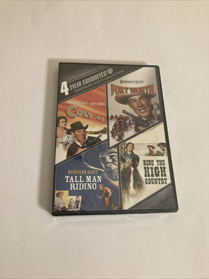 4 Film Favorites : Randolph Scott Collection DVD 4-Movie Set Westerns NEW/SEALED