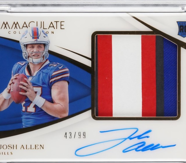 Josh Allen 2018 Panini Immaculate Rookie Patch Autographs