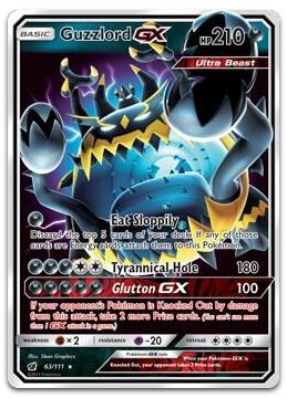 Guzzlord GX #63/111 (Holo) (NM) SM - Crimson Invasion SM04 Pokemon