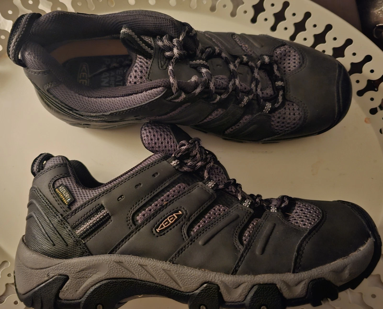 Mens KEEN Black Trail Hiking Work Athletic Shoes 43 10