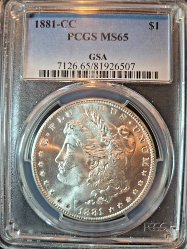 1881 CC Morgan Silver Dollar PCGS MS 65