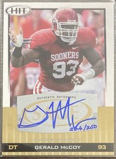 Gerald McCoy 2010 HIT Auto Autograph Rookie RC Gold /250 Oklahoma