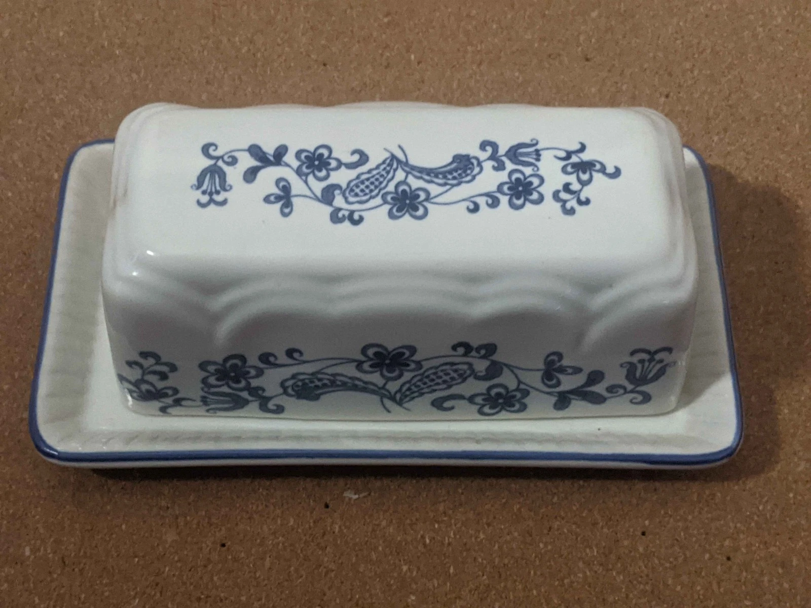 Ceramic butter dish floral design