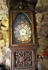 pendule de parquet normande bronze bois sculpté xviii éme 18 éme xix éme 19 éme