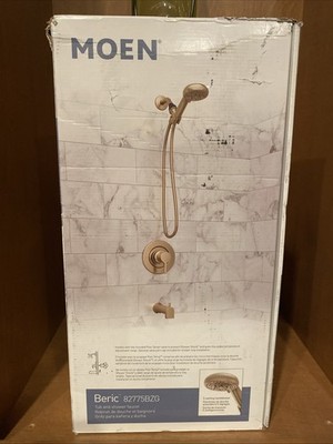 MOEN Beric Single Handle 5-Spray Tub Shower Faucet 1.75 GPM Bronzed Gold w/Valve