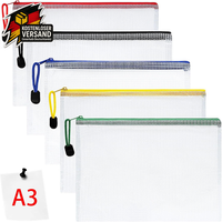 Vicloon Dokumententasche Mit ReißVerschluss A4, 5 Pcs Mesh Plastic Zip Bag, Wass